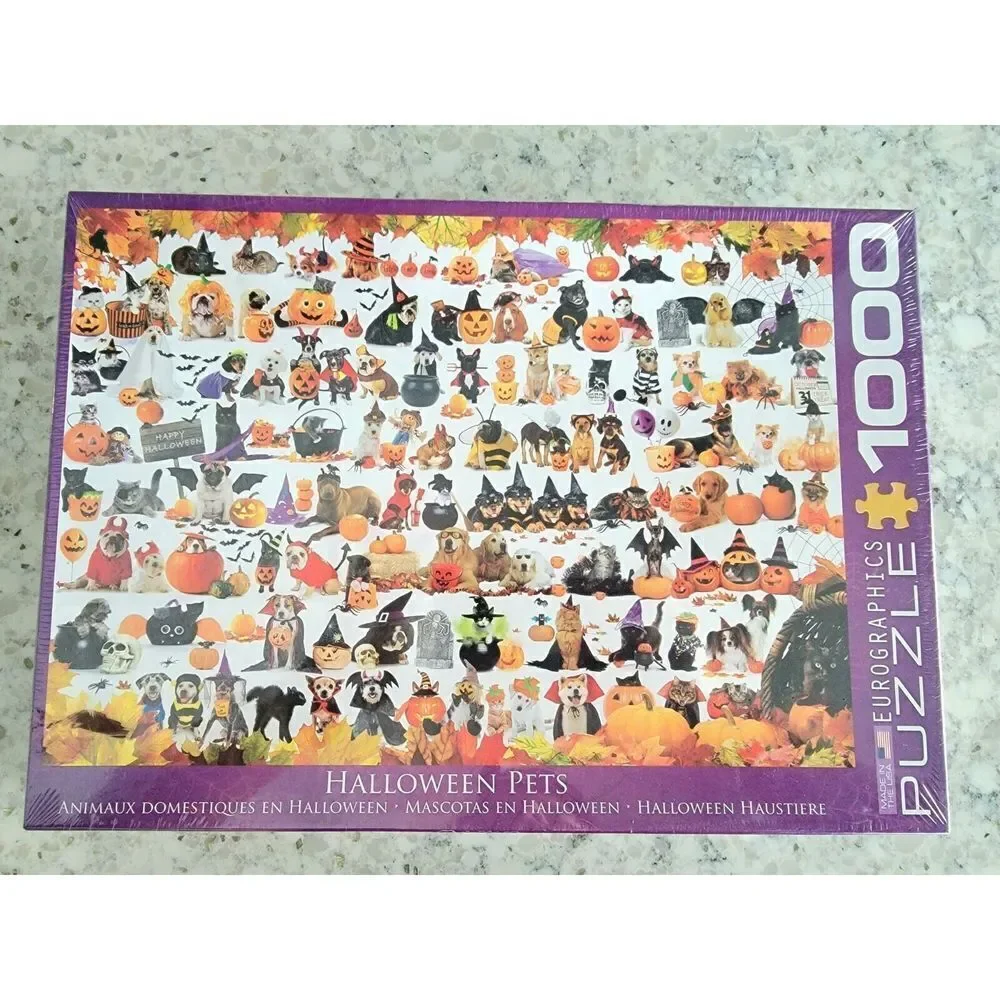 1000 Piece Eurographics Puzzle HALLOWEEN‎ PETS Cats Dogs in Costume NEW SEALED